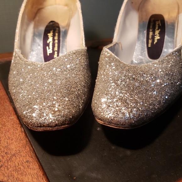 Vintage silver sparkle heels - Picture 4 of 5